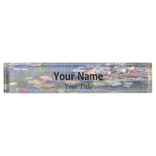 Placa De Nombre Claude Monet - Lilies de agua / Nympheas