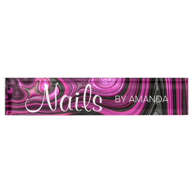 Placa De Nombre Clave la púrpura de NailArt del Pedicure del (Anverso)