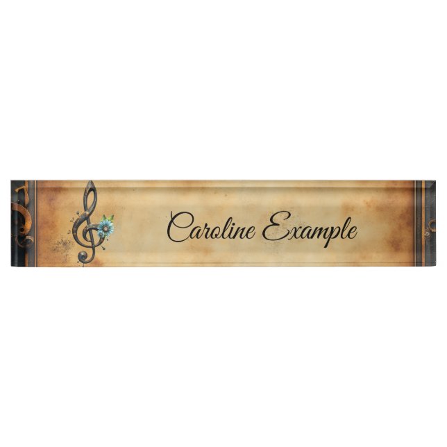 Placa De Nombre Clef mecánico (Anverso)