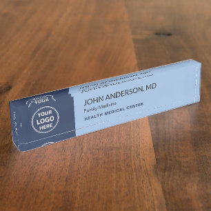 Placa De Nombre Clínica de atención médica Doctor Azul