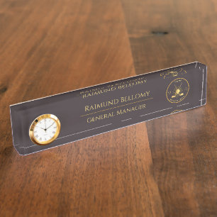 Placa De Nombre Clubes de golf de oro