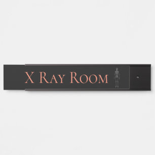 Placa de nombre colgante de la sala de rayos X