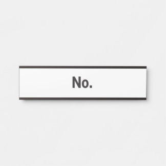 Placa de nombre colgante: No.