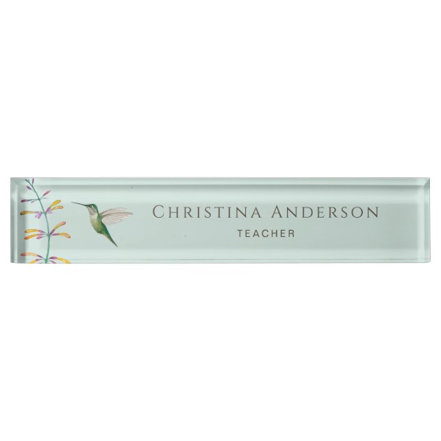 Placa De Nombre Colibrí   (Anverso)