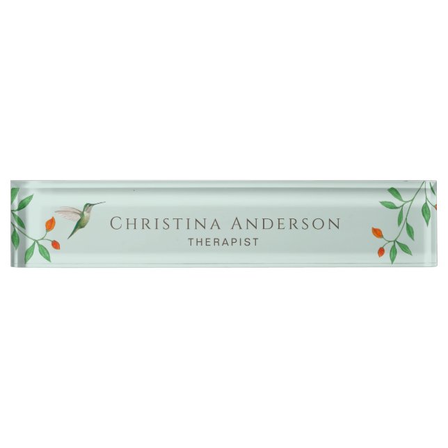 Placa De Nombre Colibrí   (Anverso)