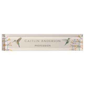 Placa De Nombre Colibrí  