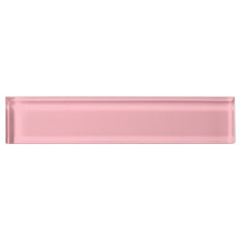 Placa De Nombre Color sólido rosa Rubor de moda | Clásico Elegante
