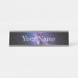 Placa De Nombre Colores brillantes de estilo lechoso