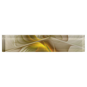 Placa De Nombre Colores de metales preciosos, arte fractal abstrac