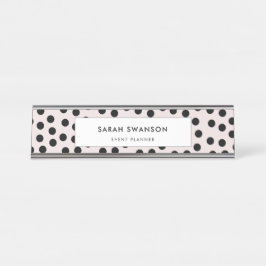 Placa De Nombre Colores de personalizable Puntos de polka