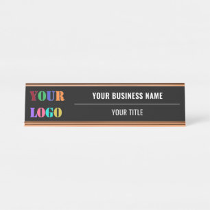 Placa De Nombre Colores y fuente personalizados para su propio dis