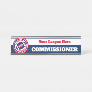 Placa De Nombre Comisión del fútbol de la fantasía