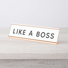 Placa De Nombre Como un jefe