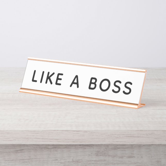 Placa De Nombre Como un jefe (Anverso)