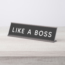 Placa De Nombre Como un jefe