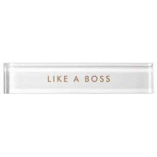 Placa De Nombre Como un jefe Minimalista y moderno Nameplate