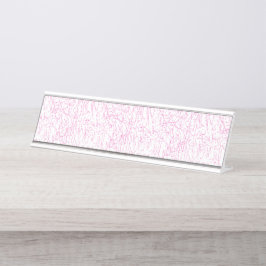Placa De Nombre Conjunto de carpetas abstractas rosadas para ofici