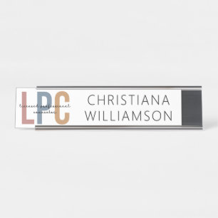 Placa De Nombre Consejero Profesional con Licencia de personalizad