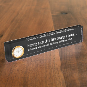 Placa De Nombre Consejo del inversor del mercado de acción
