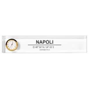 Placa De Nombre Coordinates Napoli