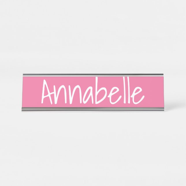 Placa De Nombre Coral claro (Anverso)