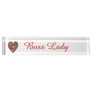 Placa De Nombre Corazón del Emoticon
