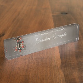 Placa De Nombre Corazones de vaquero: un poema de botas y flores.