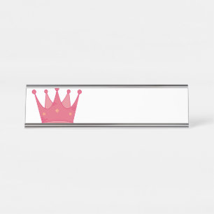 Placa De Nombre Corona Princesa