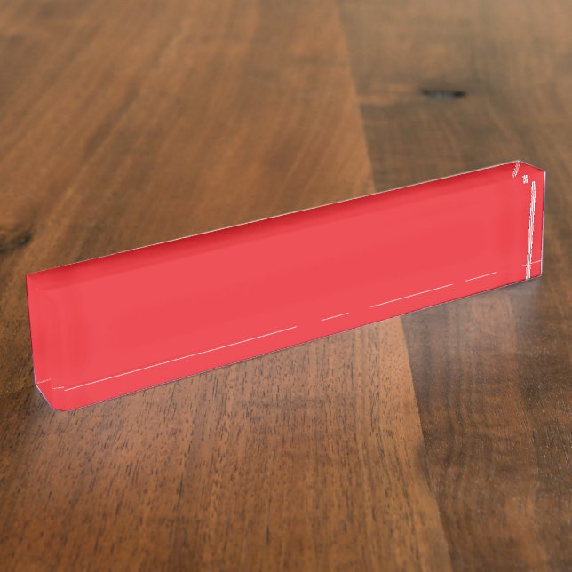 Placa De Nombre Crayones rojos y naranjas, uno al lado del otro en (Lateral)