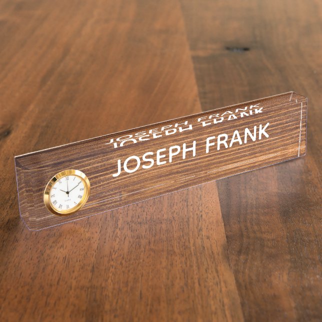 Placa De Nombre Crea tu propia foto de madera rusa personalizada (Lateral)