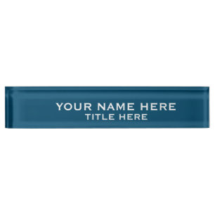 Placa De Nombre Crea tu propio azul