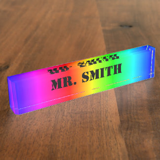 Placa De Nombre Crea tu propio gradiente de arcoíris personalizado