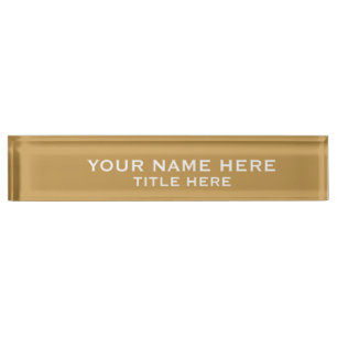 Placa De Nombre Crea tu propio oro