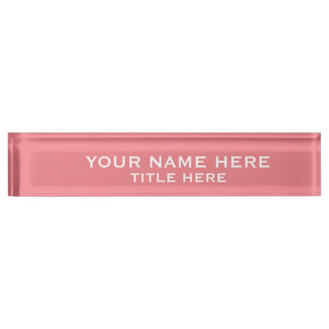 Placa De Nombre Crea tu propio rosa (Anverso)