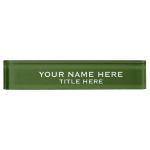 Placa De Nombre Crea tu propio verde