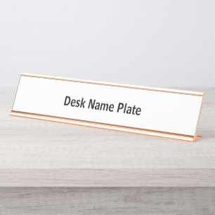 Placa De Nombre Crea tu Rosa Dorado Largo Personalizado