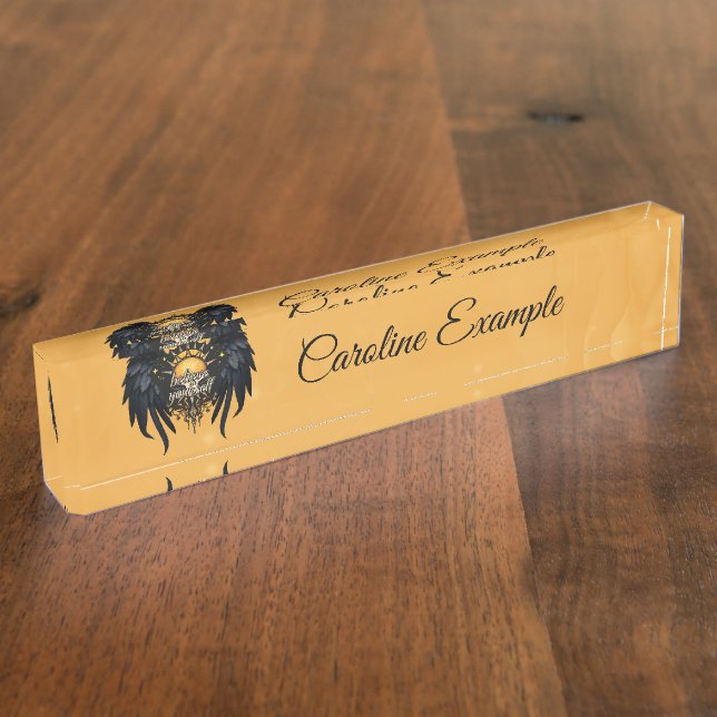 Placa De Nombre Créate en ti mismo, una carta (Lateral)