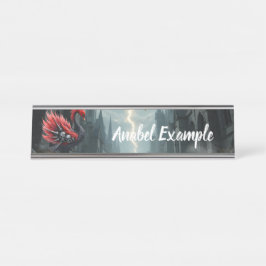 Placa De Nombre Crimson Cathedral Swan. 