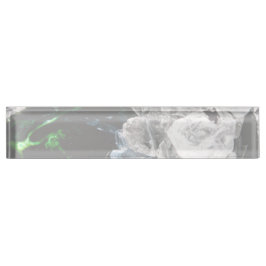 Placa De Nombre Cristales blancos en el espacio exterior negro