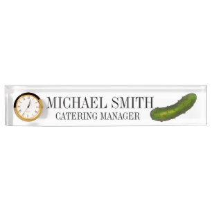 Placa De Nombre Crunchy Green Kosher Dill Pickle Foodie