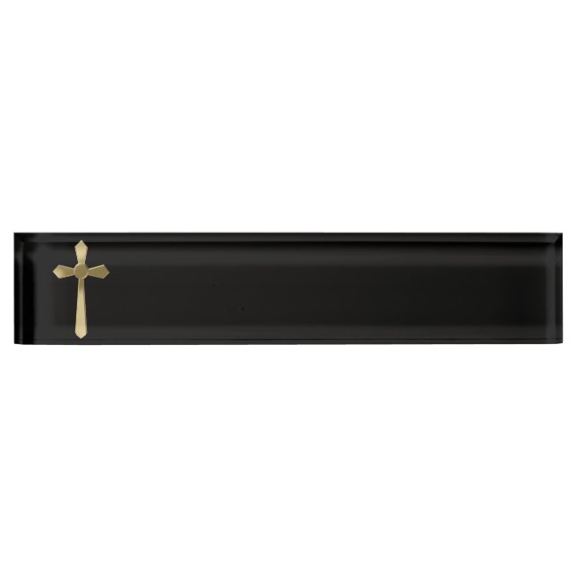 Placa De Nombre Cruz cristiana (Anverso)