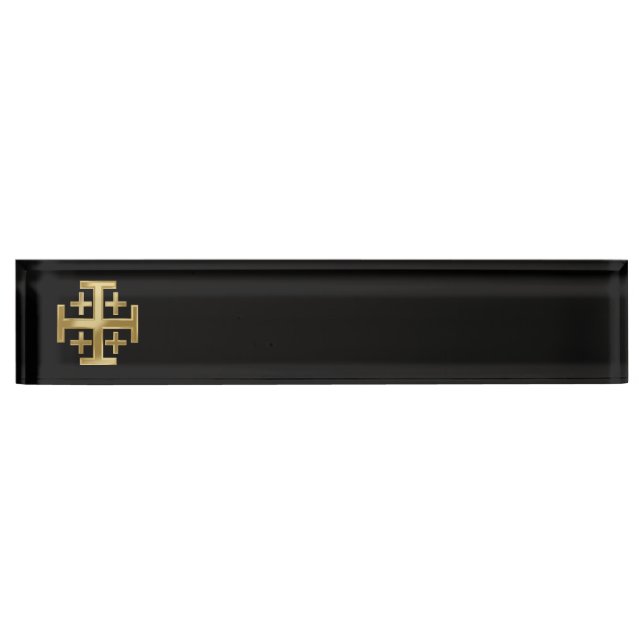 Placa De Nombre cruz cristiana (Anverso)