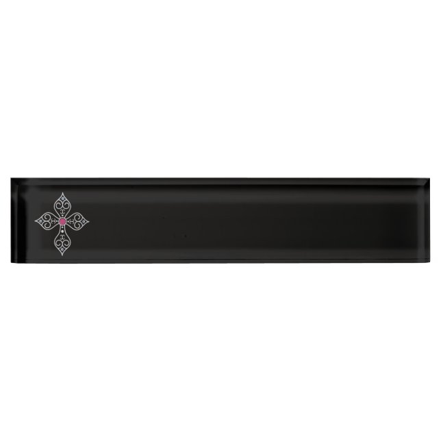 Placa De Nombre Cruz cristiana (Anverso)