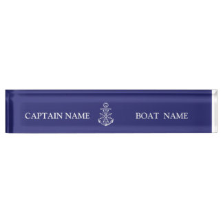 Placa De Nombre Custom boat captain name navy nautical sailor