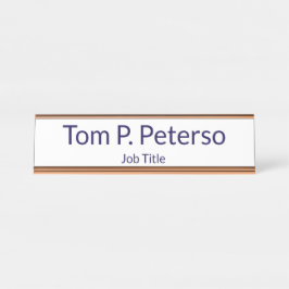 Placa De Nombre Custom Name Desk Name Plate for Office Decor