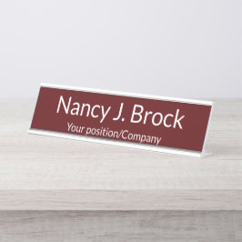 Placa De Nombre Custom Name Desk Name Plate for Office Decor