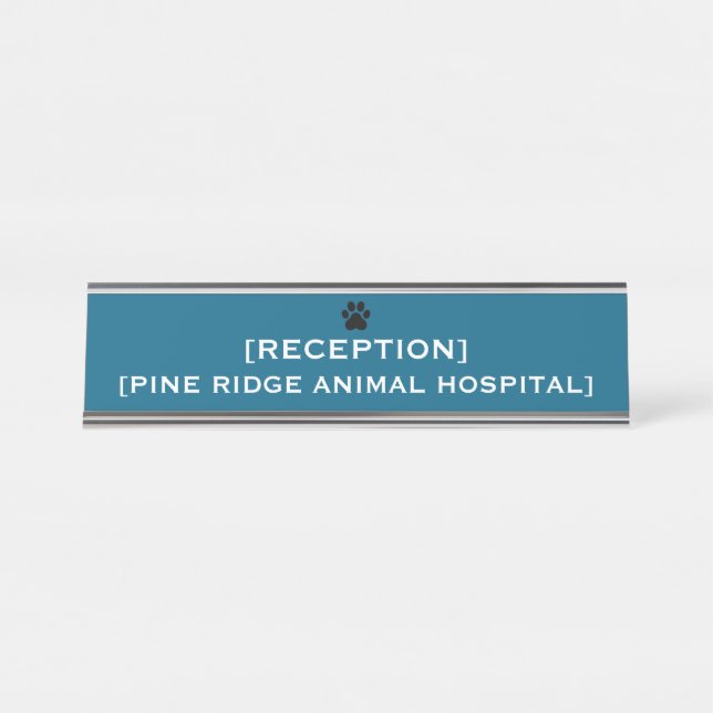 Placa De Nombre Custom Office Reception Name Plate | VET & Medical (Anverso)