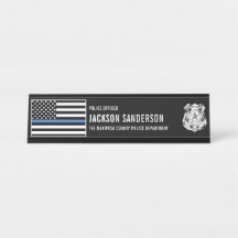 Custom Police Officer Department Thin Blue Line