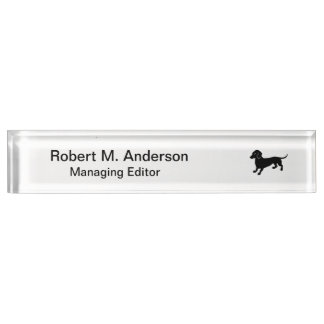 Placa De Nombre Dachshund