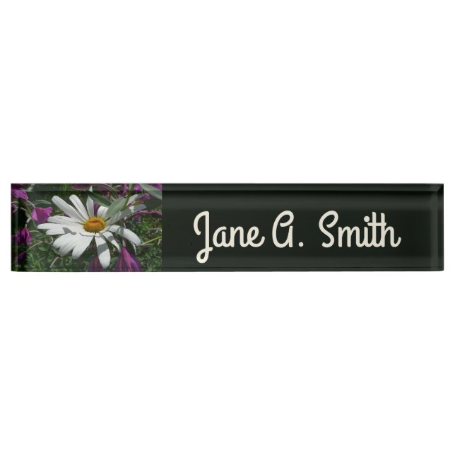 Placa De Nombre Daisy y Chamerion Wildflower (Anverso)